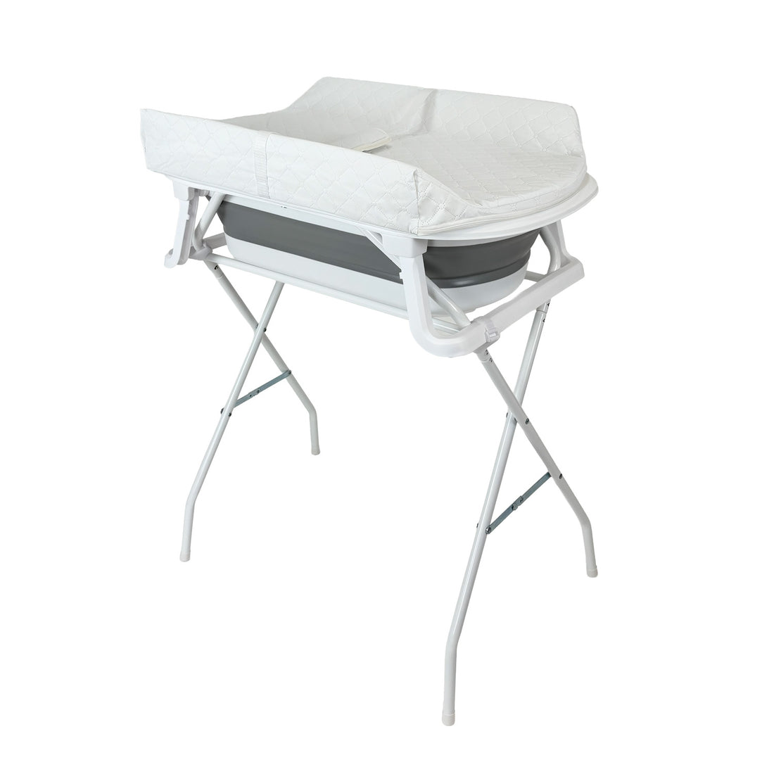 Bañera Bebé Stand Changer y Soporte Metálico Gris Priori
