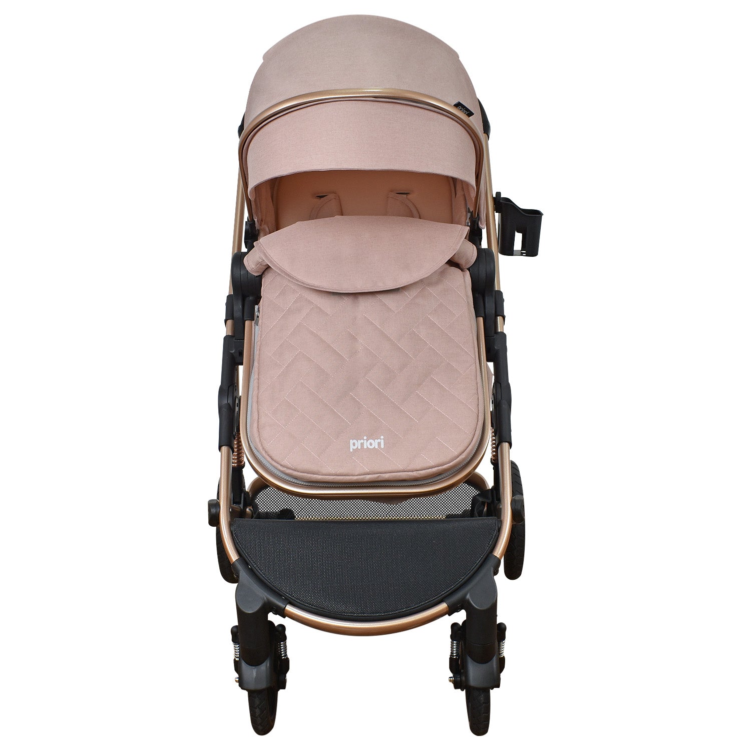 Coche Bebe 3 en 1 Cris Priori Rosa
