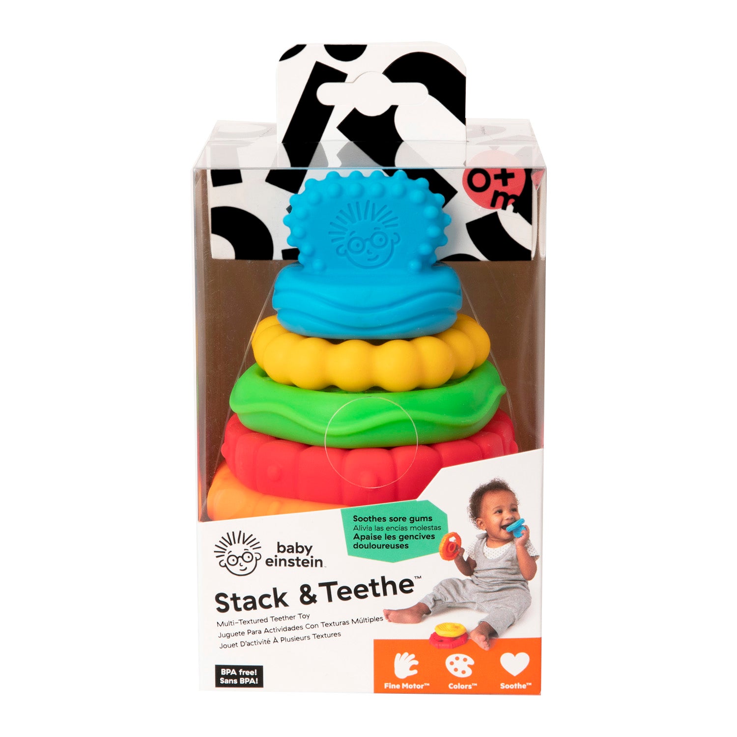Mordedores Baby Einstein Stack & Teethe 5 Piezas 12356