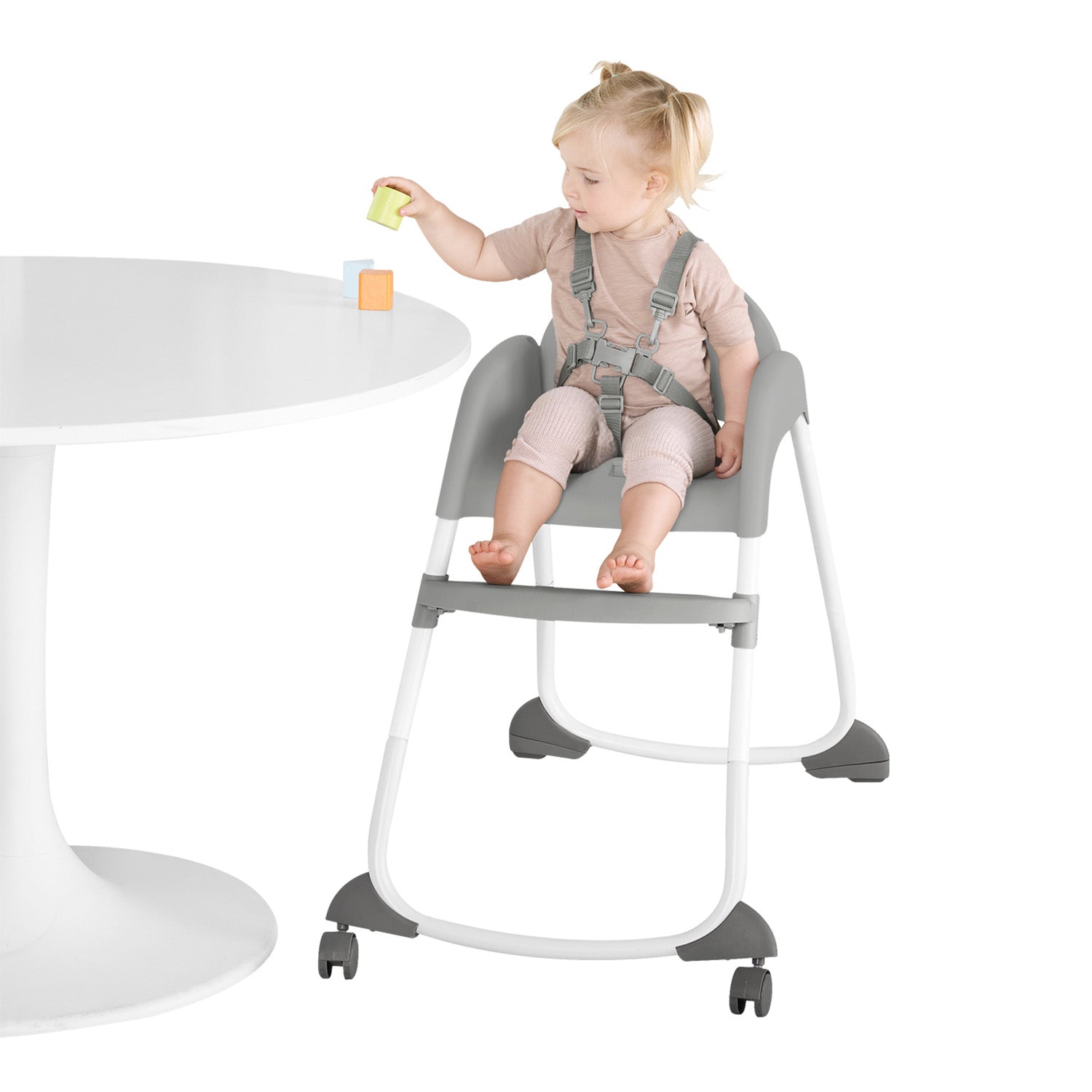 Silla comedor bebe Gris Rosa 3 En 1 Ingenuity 12331