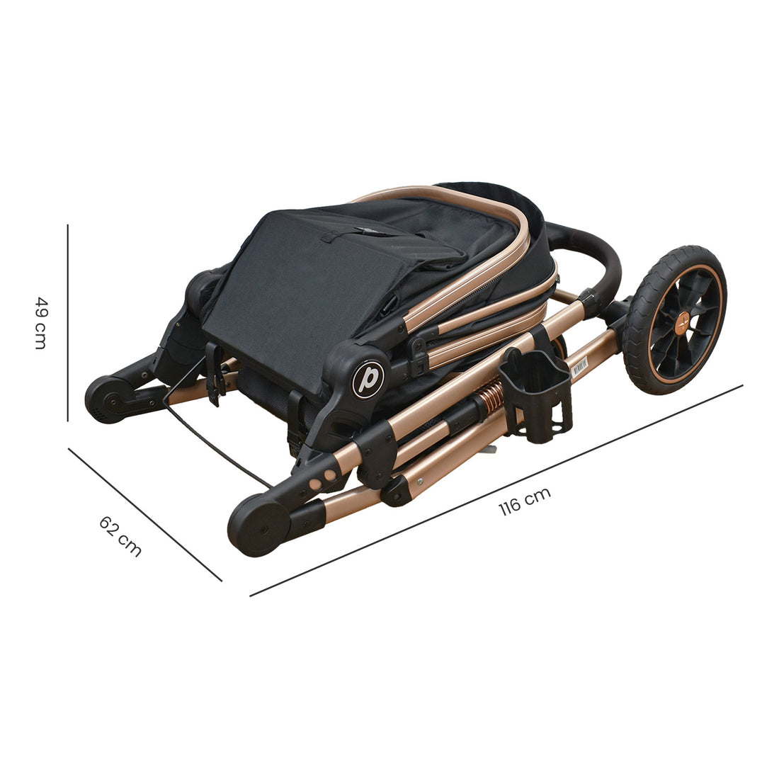 Coche Bebe 4 en 1 Travel System Cris Priori Negro