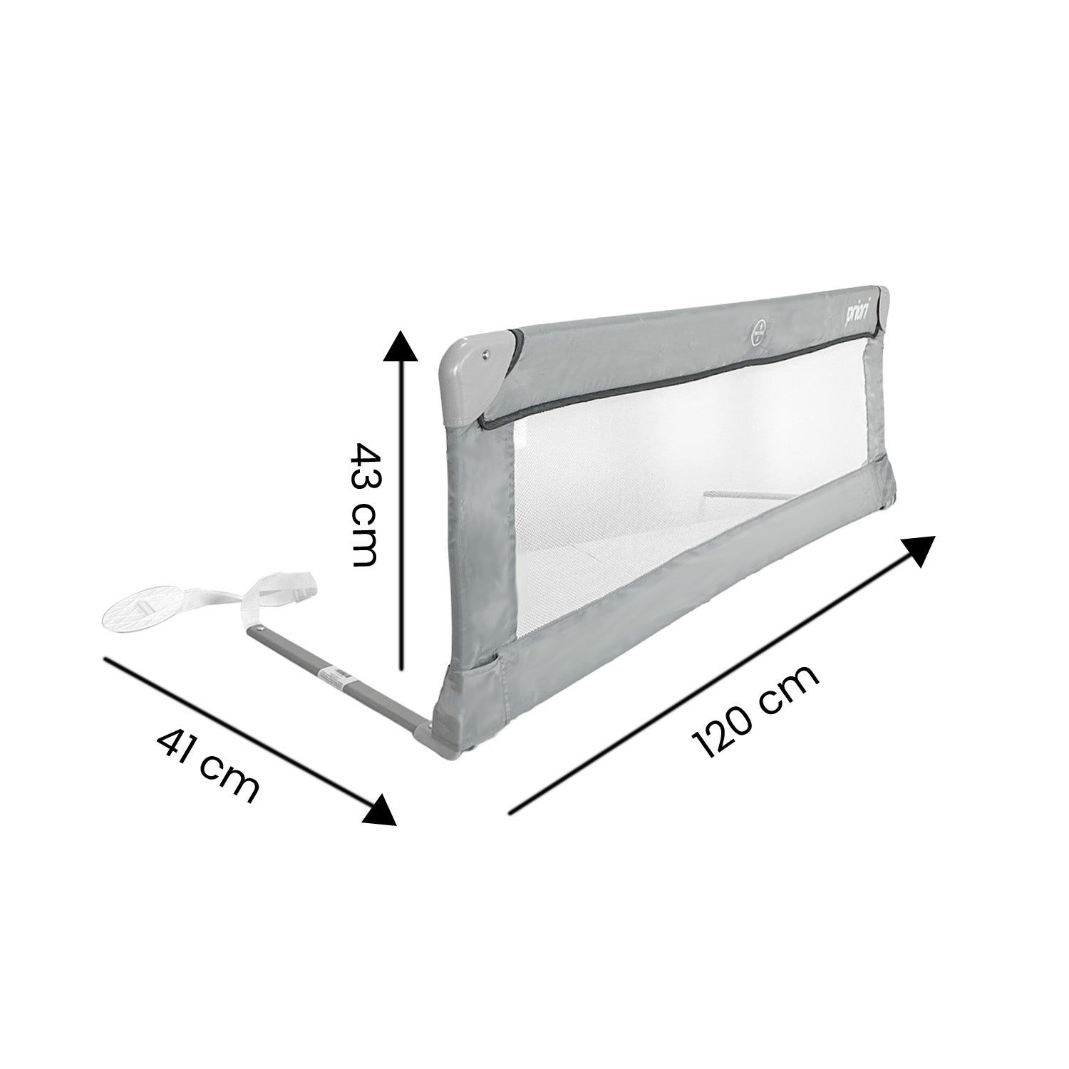 Baranda de Seguridad Bebé Para Cama Dali Priori Gris