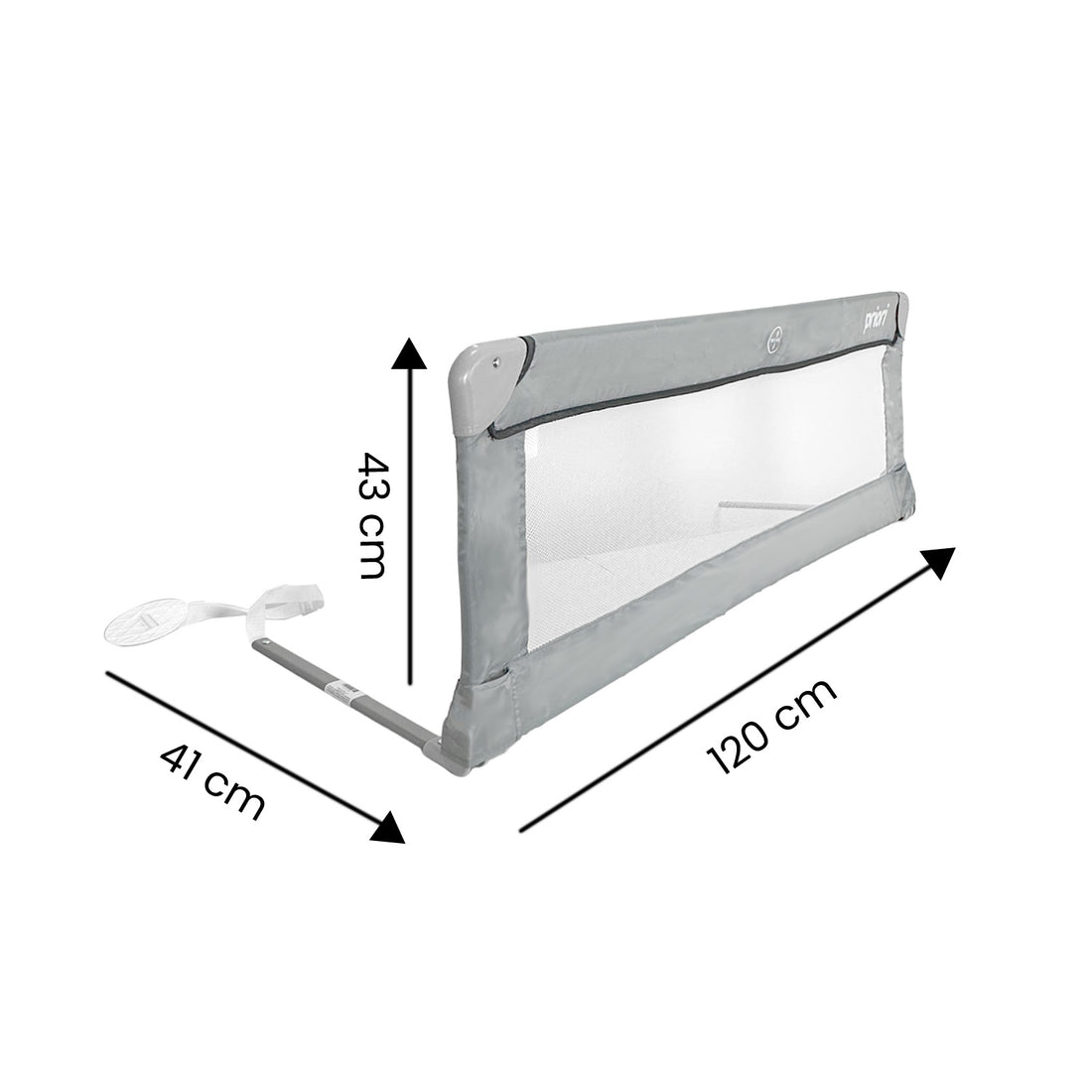 Baranda de Seguridad Bebé Para Cama Dali Priori Gris