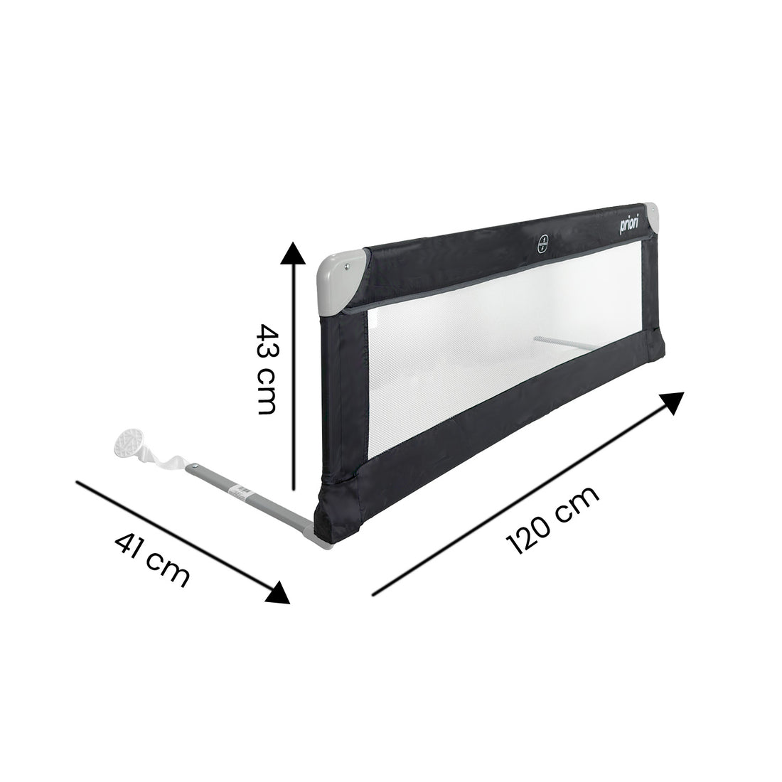 Baranda de Seguridad Bebé Para Cama Dali Priori  Negro
