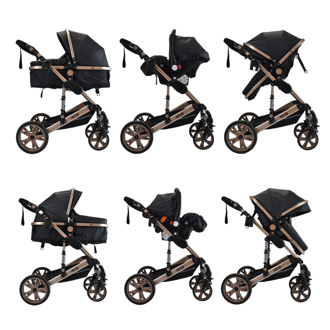 Coche Bebe Moises 4 en 1 Frezzio Priori Negro