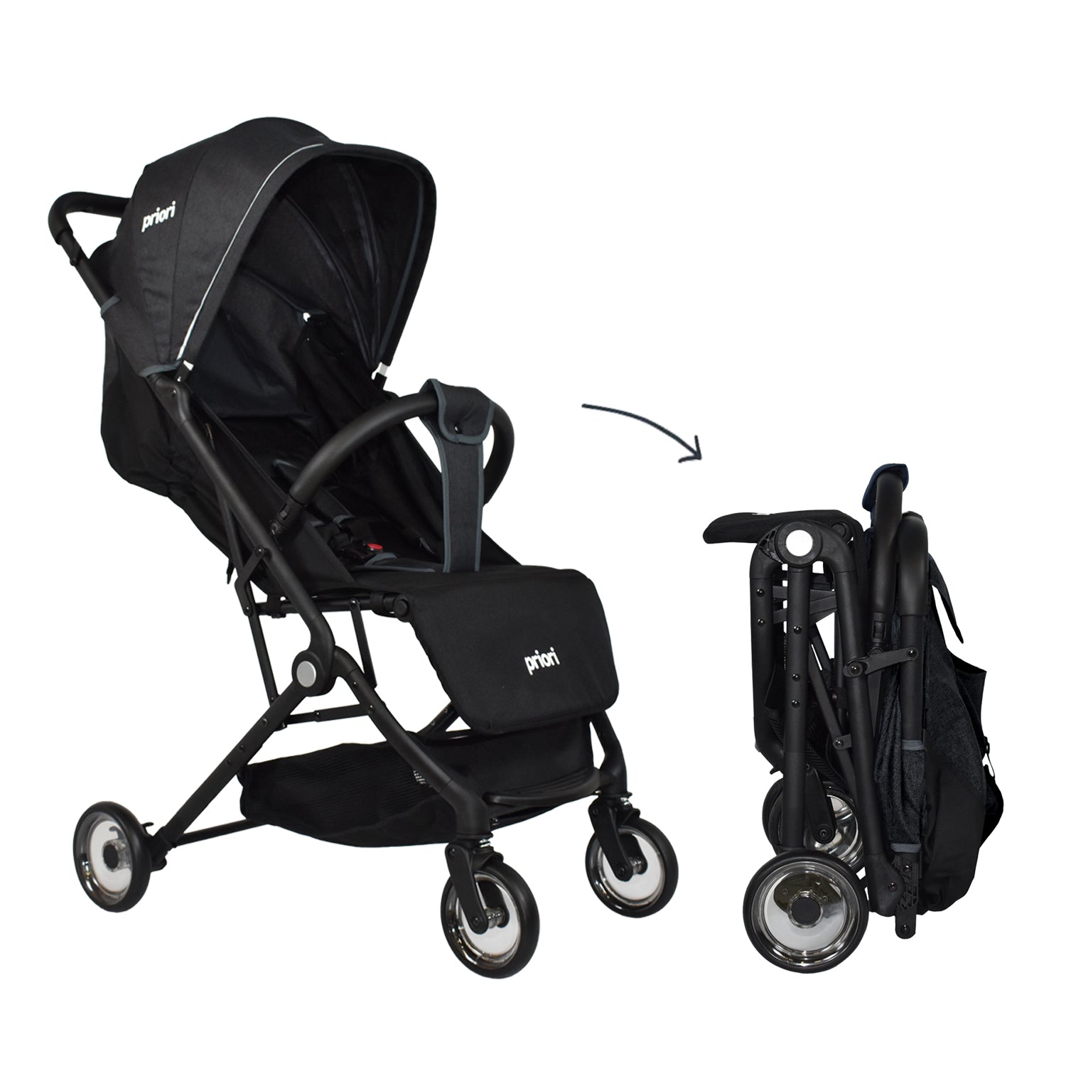 Coche Bebe Priori Compacto Ferrara Gris