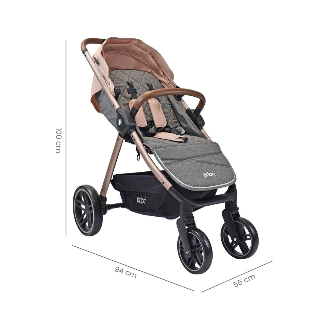 Coche Bebé Priori Maverick Rosa