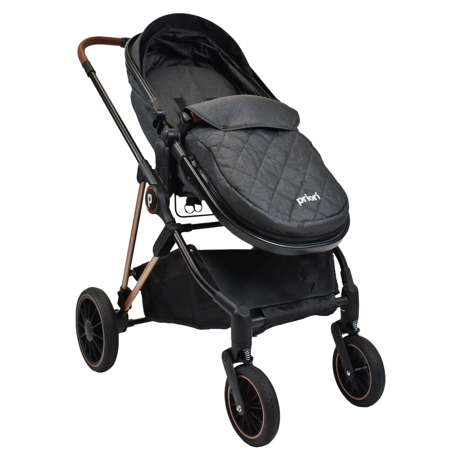 Coche Bebé Moisés Priori Ana Gris Oscuro