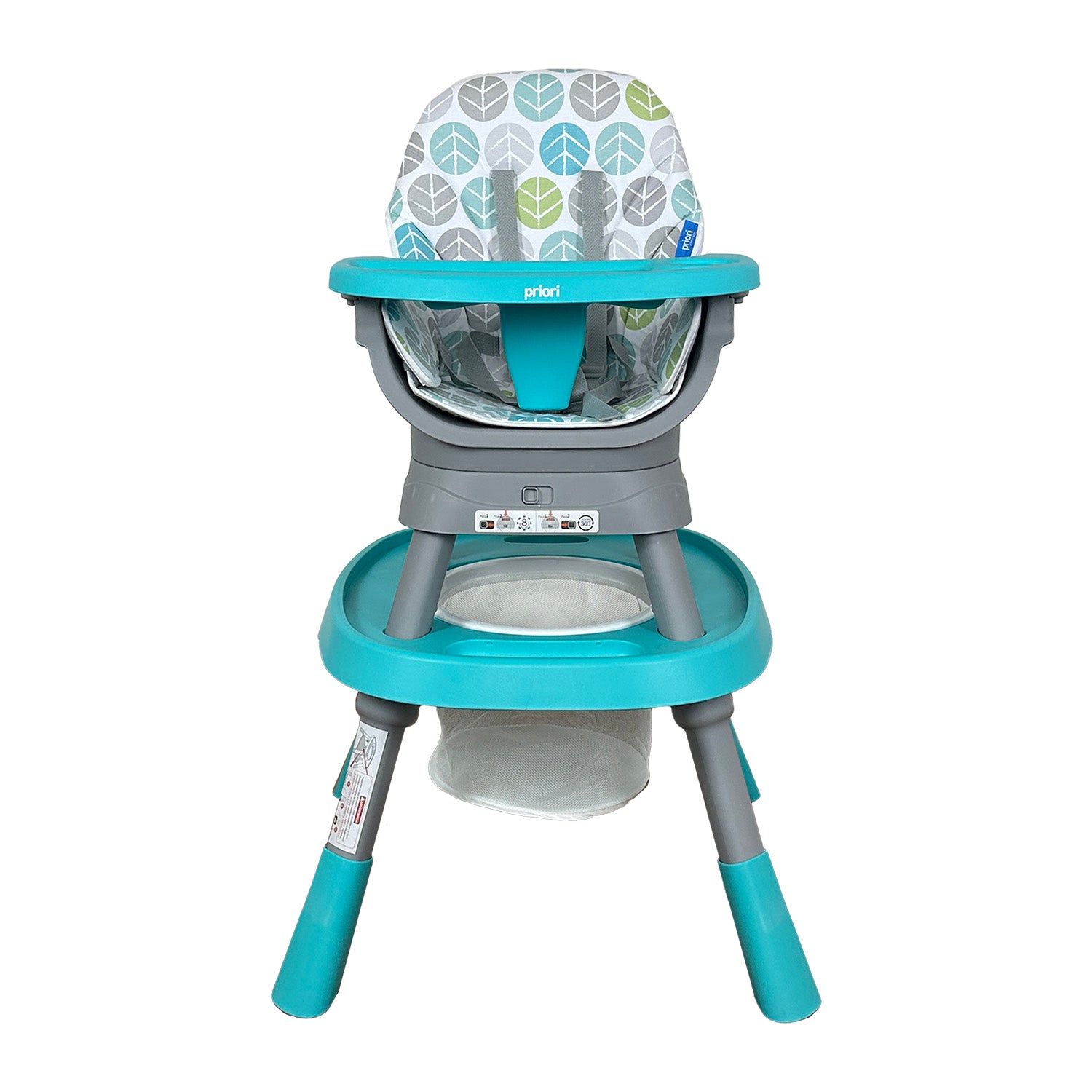 Silla Comedor bebé 12 en 1 con Giro 360 Yae de Priori Azul