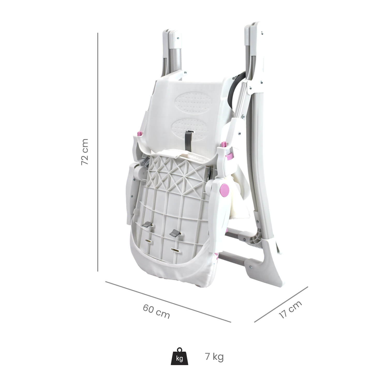 Silla Comedor Premium Baby Monaco Rosa