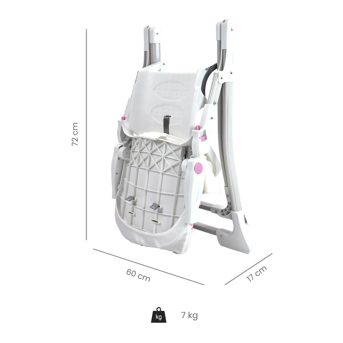 Silla Comedor Premium Baby Monaco Rosa