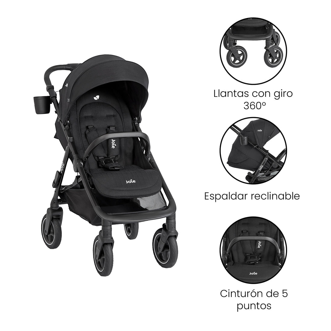 Coche Bebé Compacto con Giro 360 Mydrift Joie