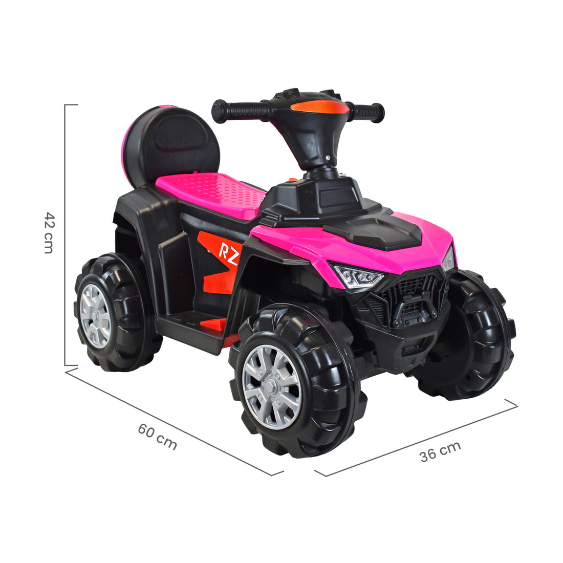 Cuatrimoto Moto Eléctrica Montable Niña DM1001 Rosada 4.5V