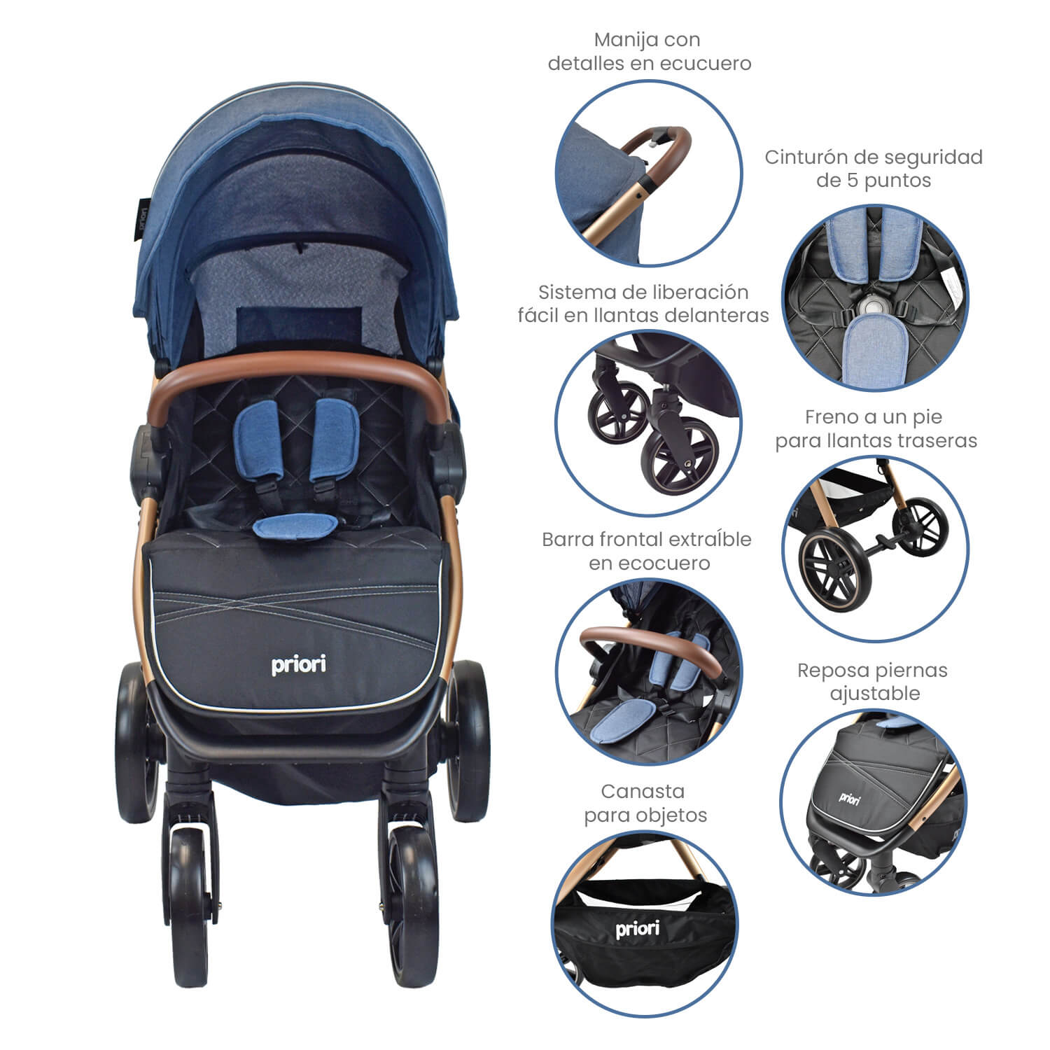 Coche Bebé Priori Maverick Ts Azul