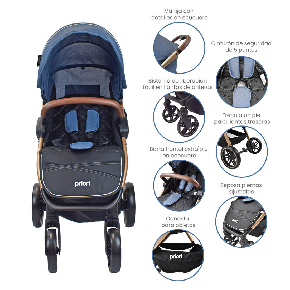 Coche Bebé Priori Maverick Ts Azul