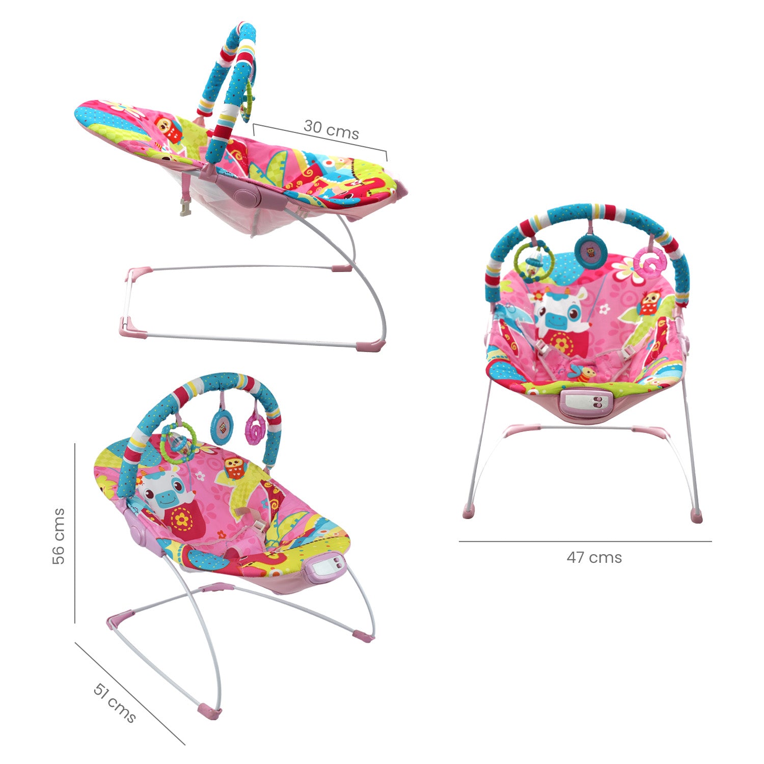 Silla Bouncer Bebé Musical PB2004 Priori Rosa