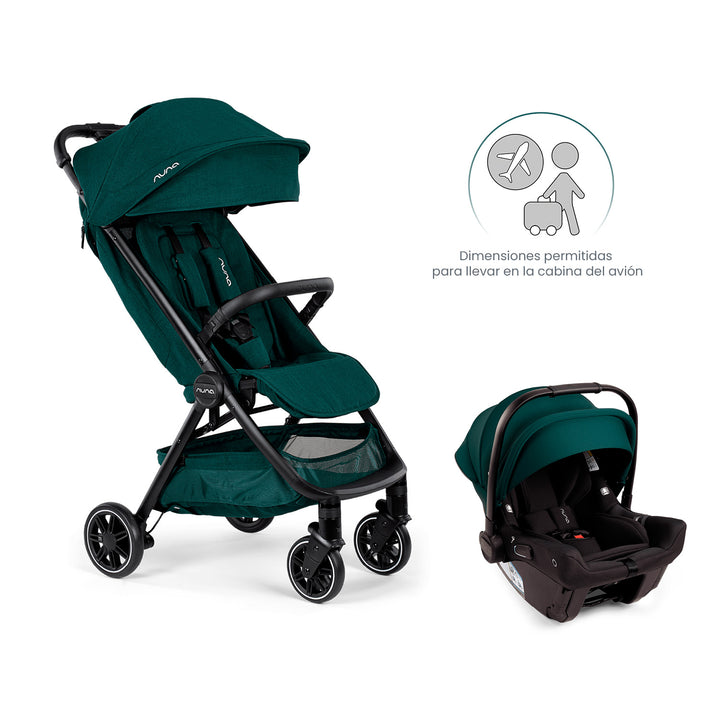 Coche Bebe Nuna Ultracompacto + Huevito Lagoon
