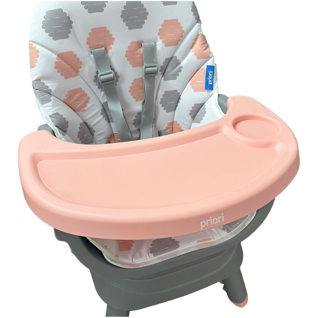 Silla Comedor bebé 12 en 1 con Giro 360 Yae de Priori Rosa