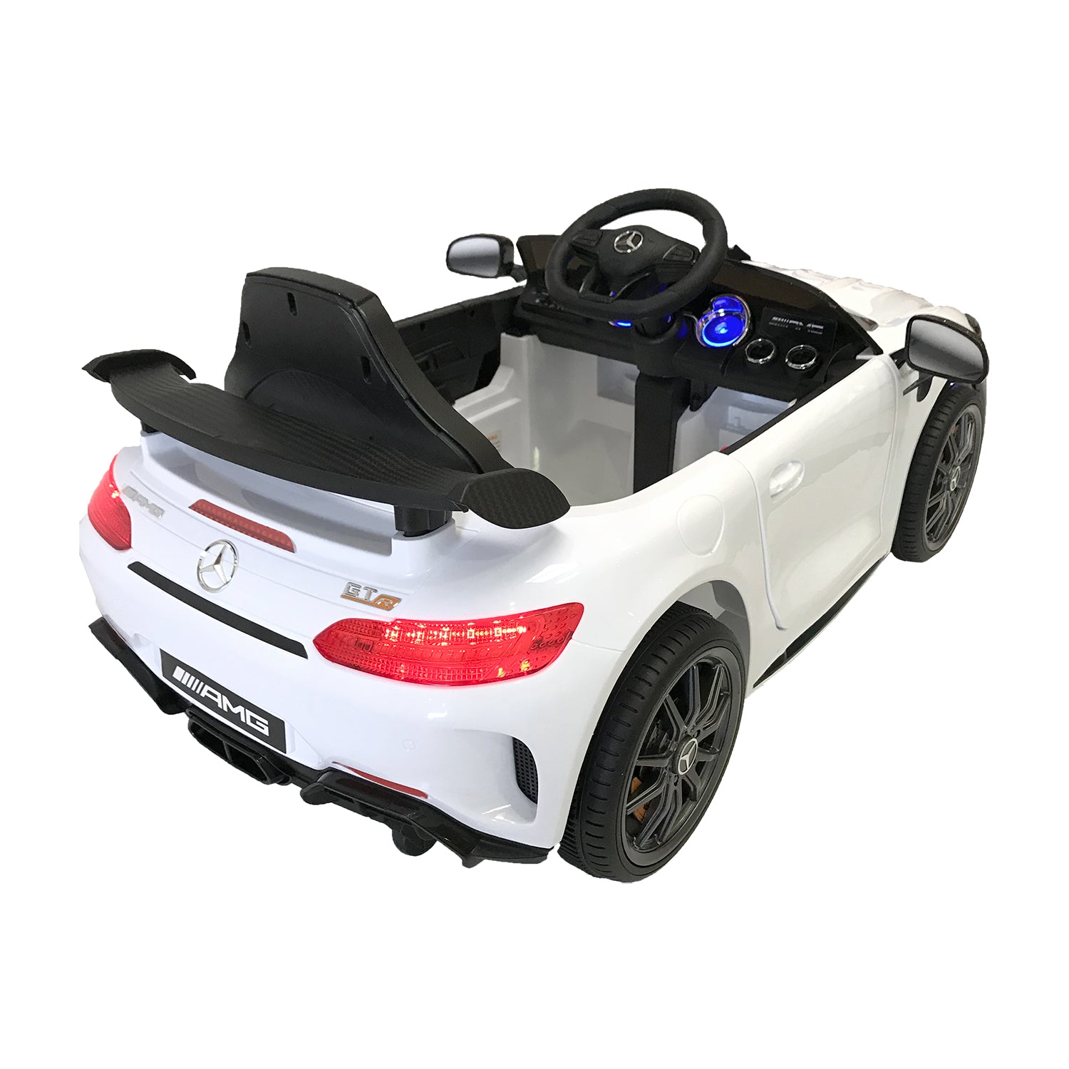 Carro montable con control Mercedes Benz blanco LQ006