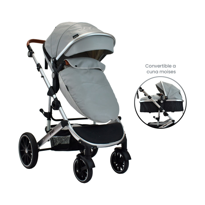 Coche Bebé Moises Milo Priori Gris