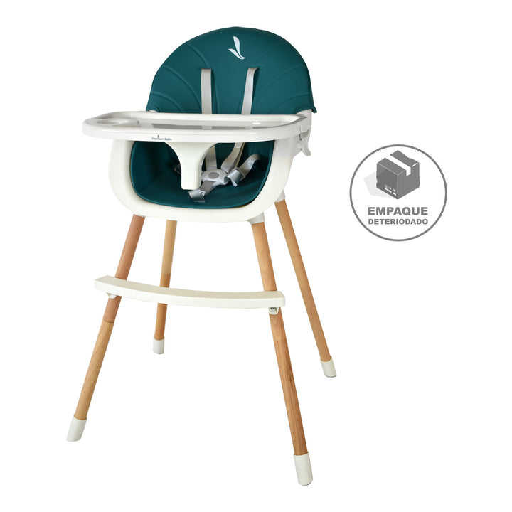 Silla comedor bebe 2en1 Premium Baby Alabama Azul (Empaque Deteriorado)