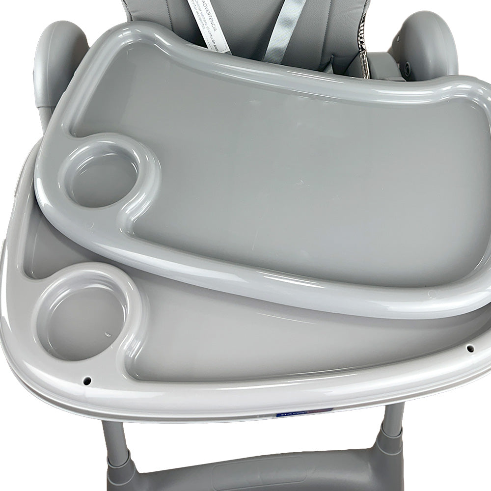 Silla Comedor Bebe Múltiples Posiciones Happy baby Theo Gris