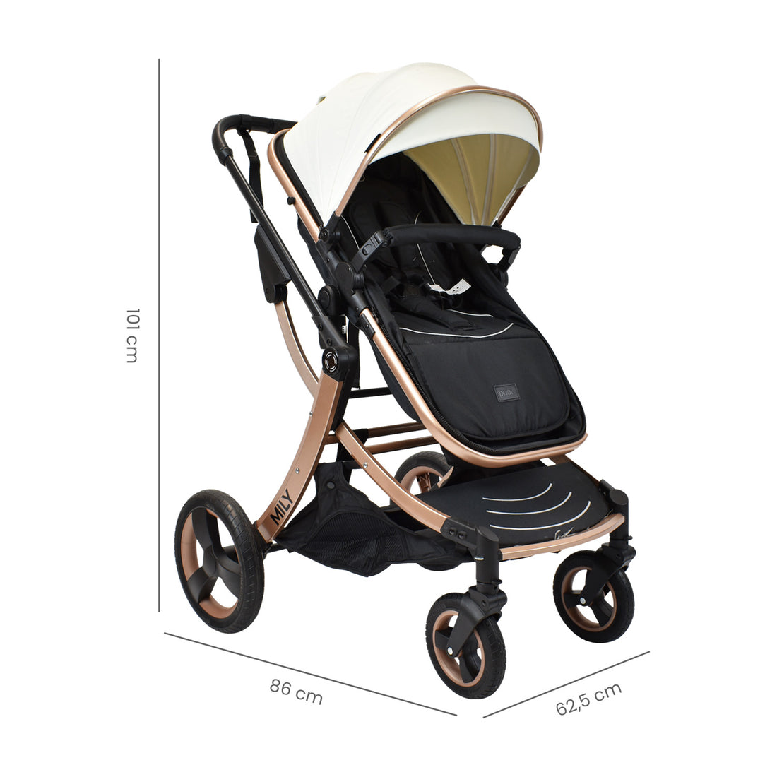 Coche Moises Bebé Mily Cs Blanco Priori