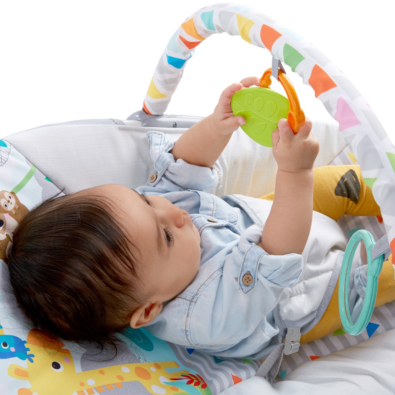 Silla Mecedora Bebe Safari Fun Con Accesorios 12204 Bright Starts