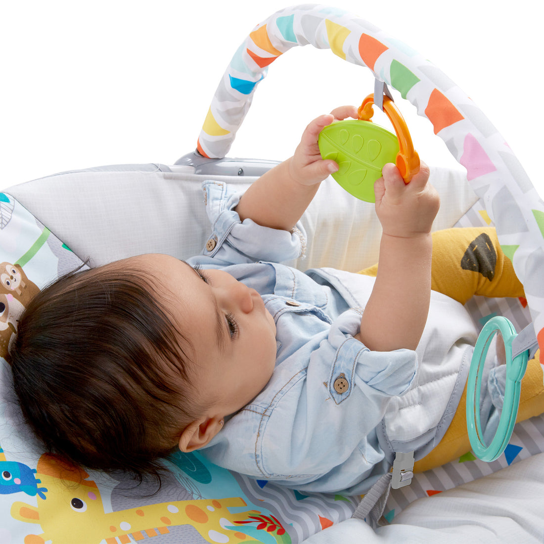Silla Mecedora Bebe Safari Fun Con Accesorios 12204 Bright Starts