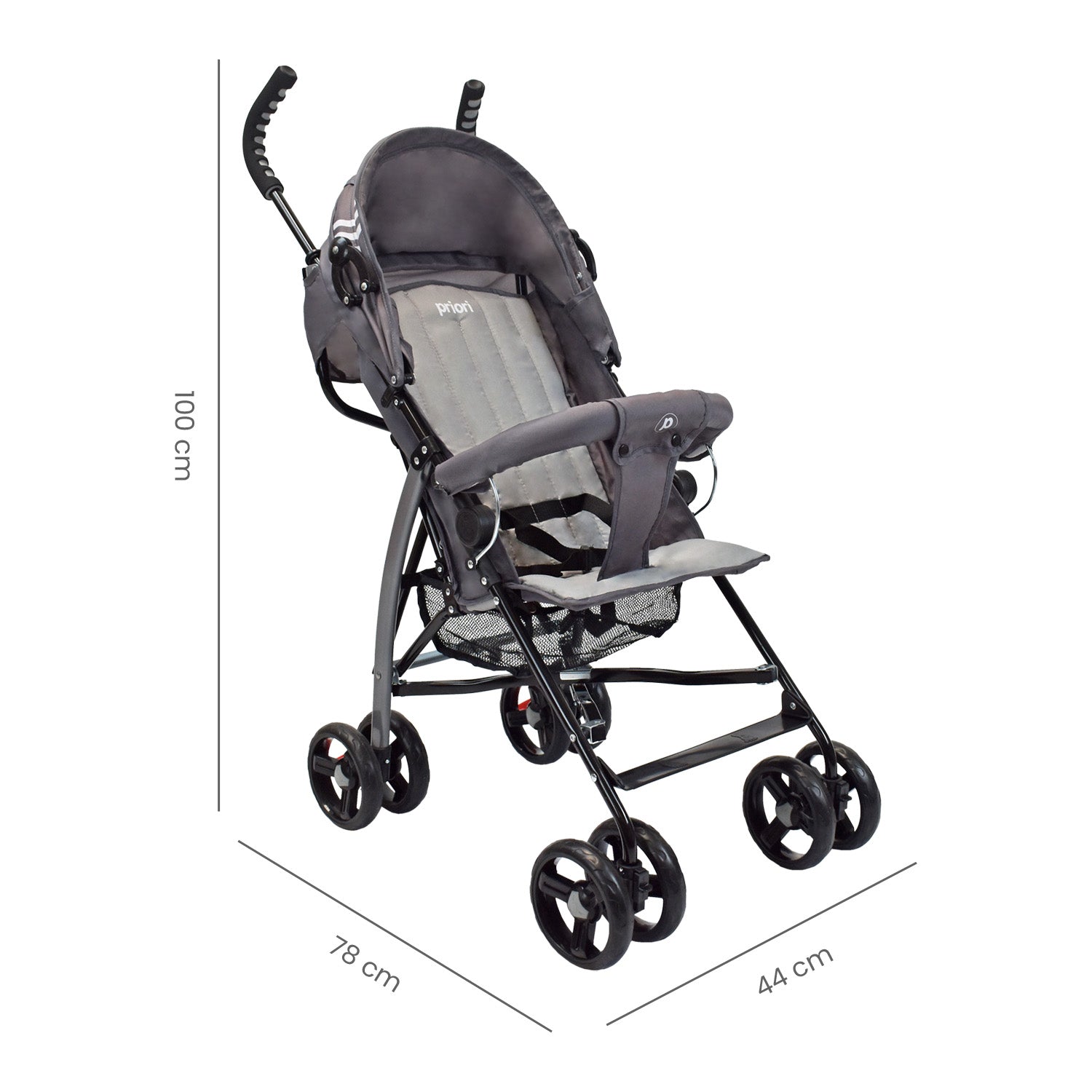 Coche paseador Bebe Ppa Gris Priori