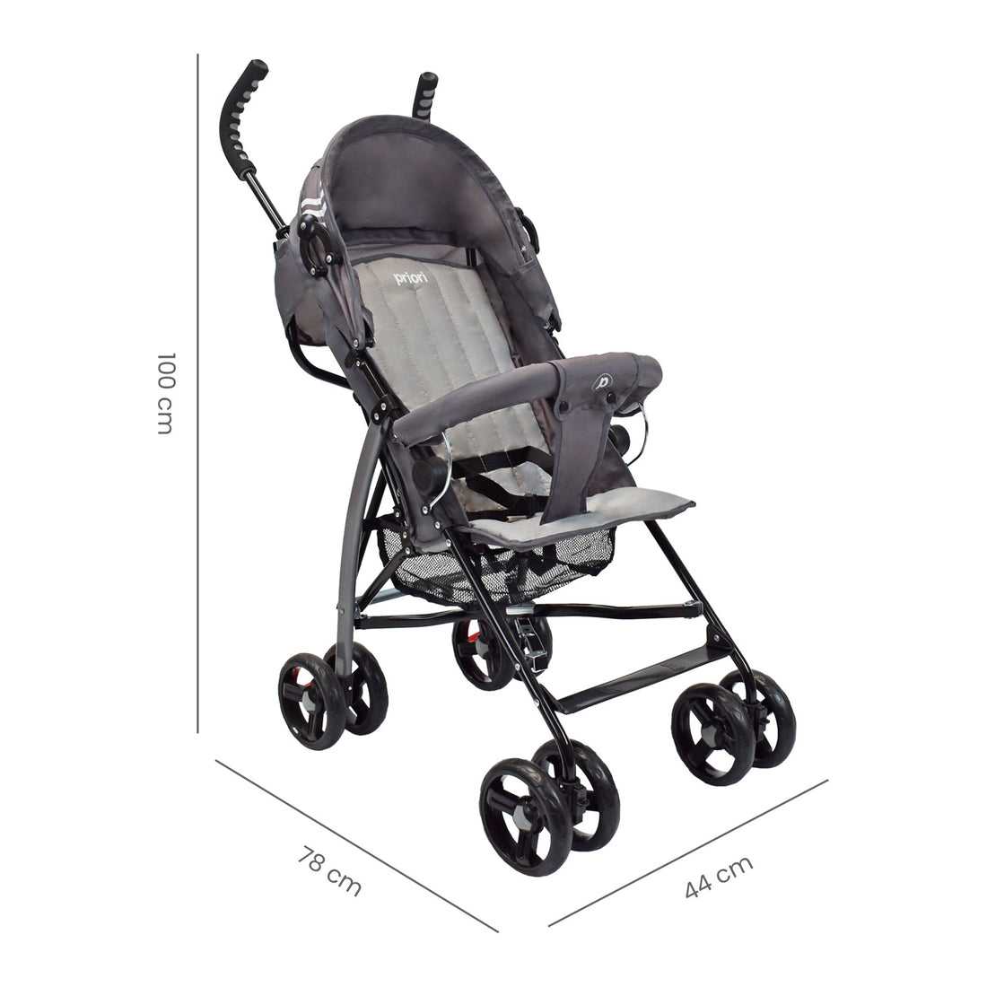 Coche paseador Bebe Ppa Gris Priori