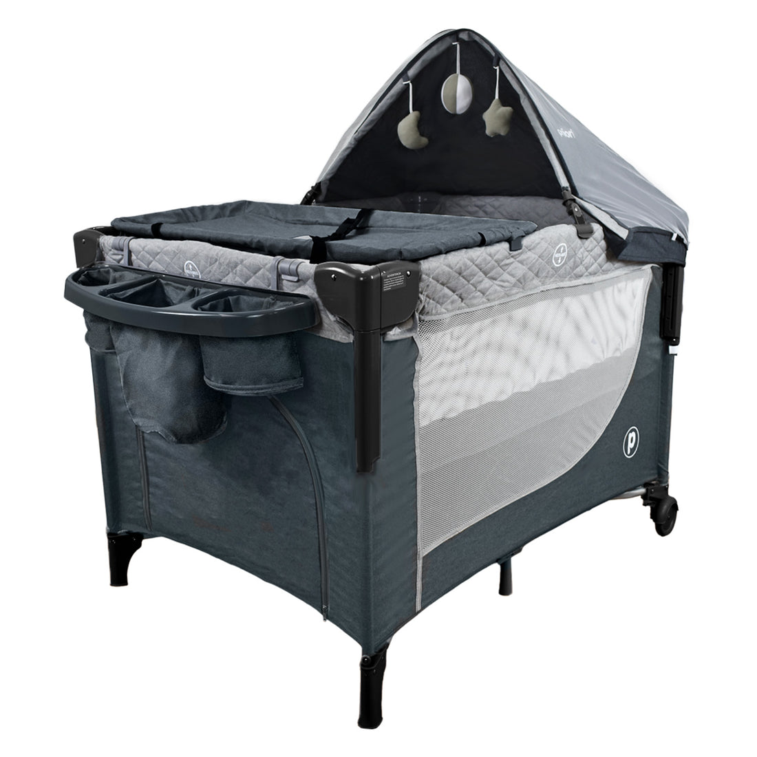 Cuna Colecho Bebe Pro-Max Priori Gris Oscuro