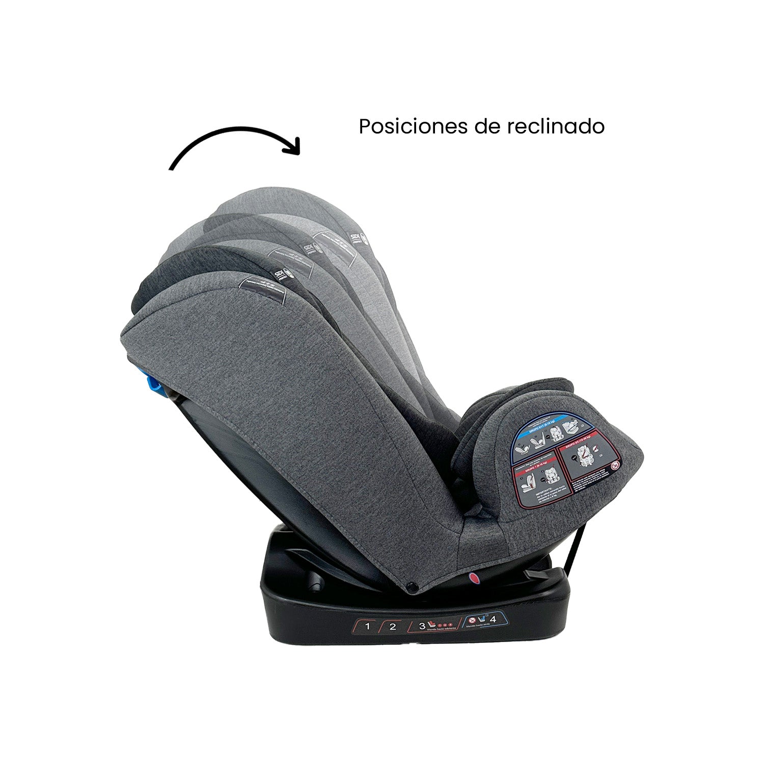 Silla para carro bebe Happy Baby Italia Gris