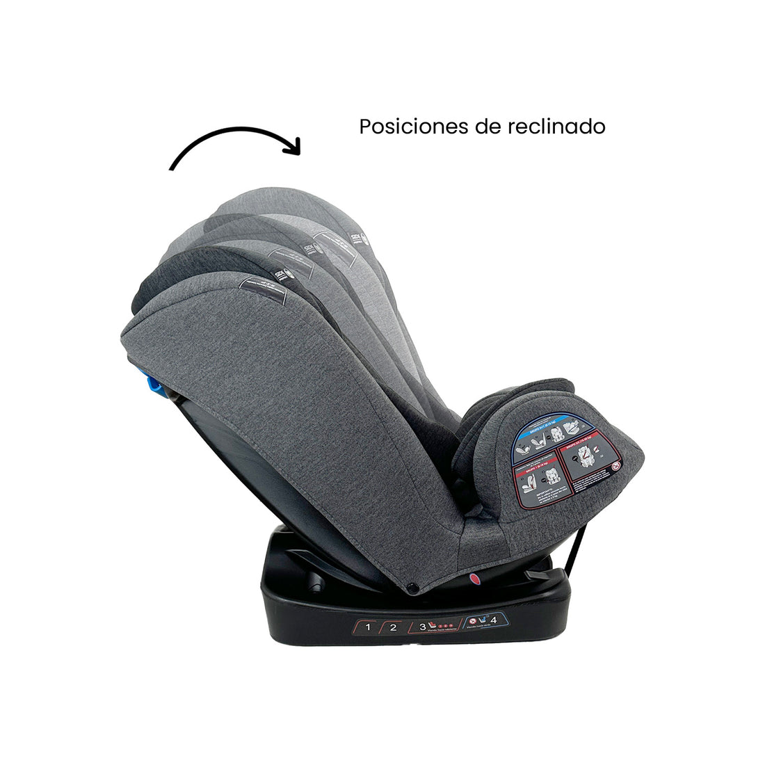 Silla para carro bebe Happy Baby Italia Gris