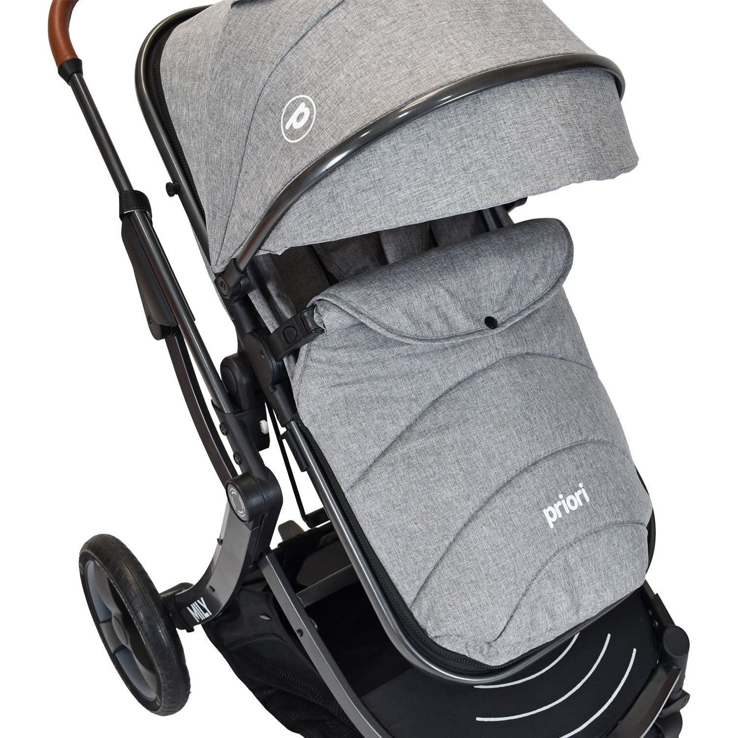 Coche Moises Bebé Mily Cs Gris Priori