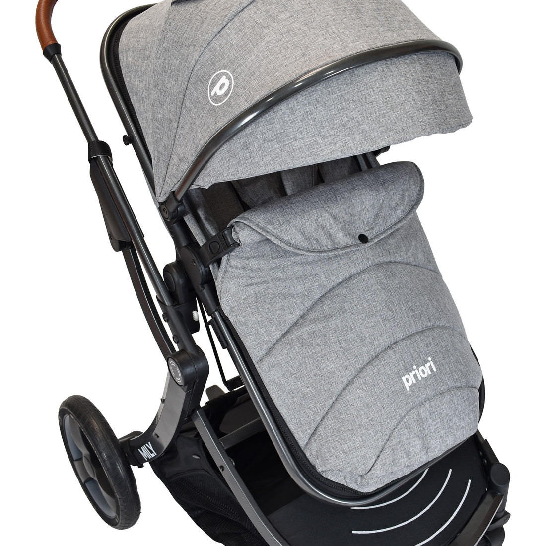 Coche Moises Bebé Mily Cs Gris Priori