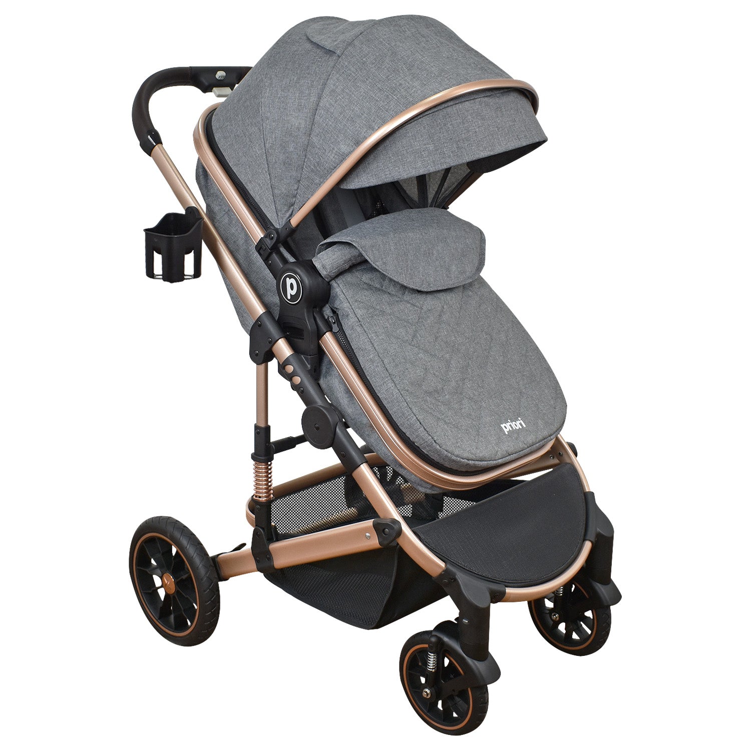 Coche Bebe 4 en 1 Travel System Cris Priori Gris