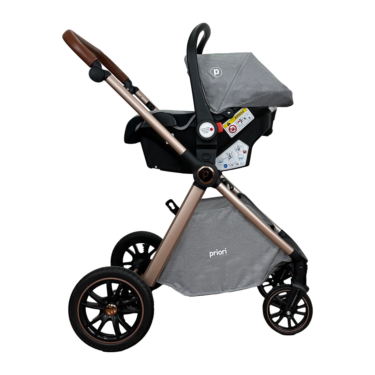 Coche Bebe Travel System Snow Priori Gris