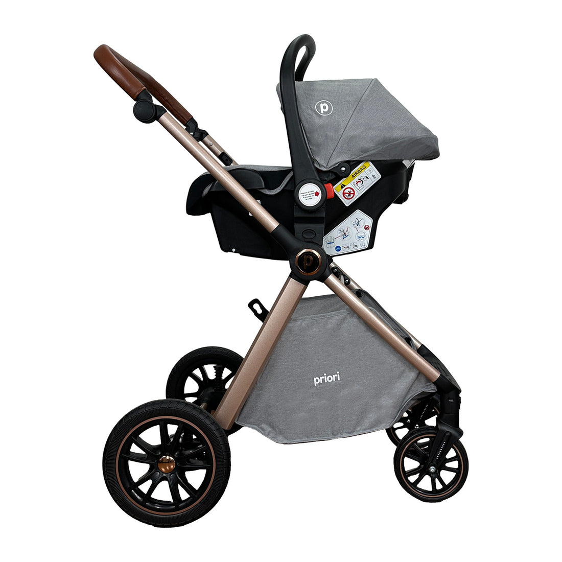 Coche Bebe Travel System Snow Priori Gris