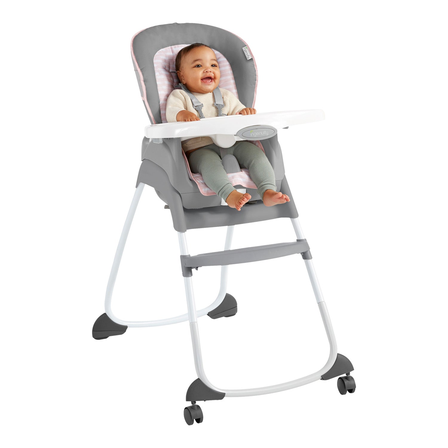 Silla comedor bebe Gris Rosa 3 En 1 Ingenuity 12331
