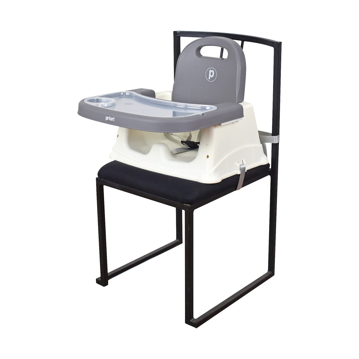 Silla Comedor Bebé 3 en1 Navy Priori Gris