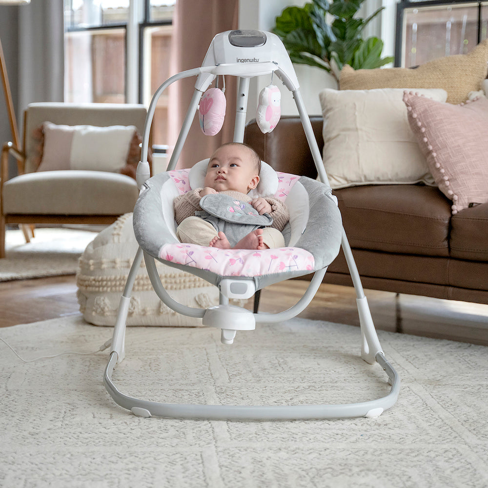 Columpio Vibratorio Bebe Ingenuity Rosa 11624