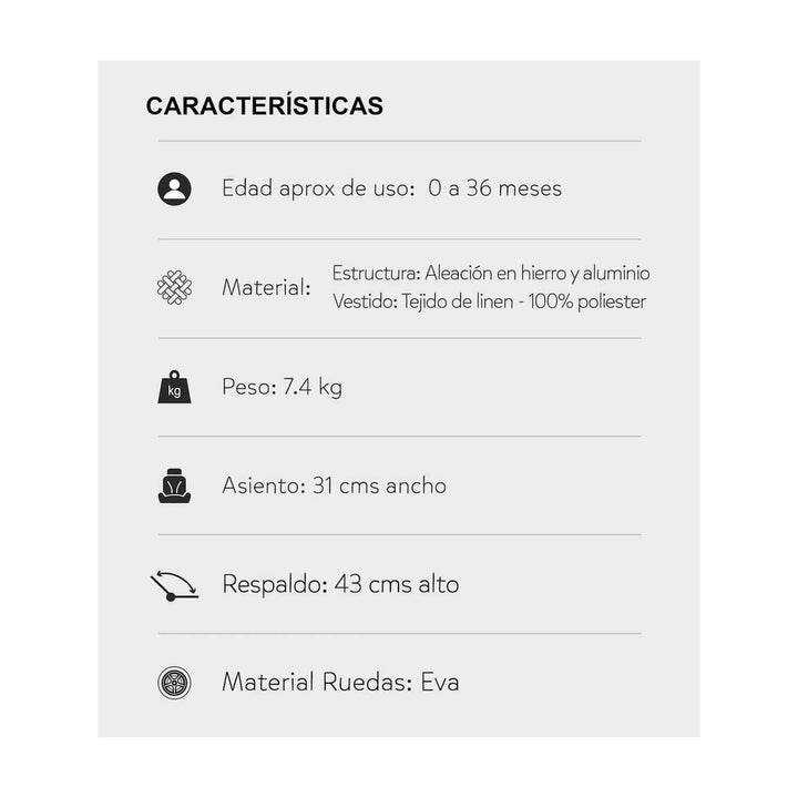 Coche Bebe Priori Tipo Maleta Argus Gris