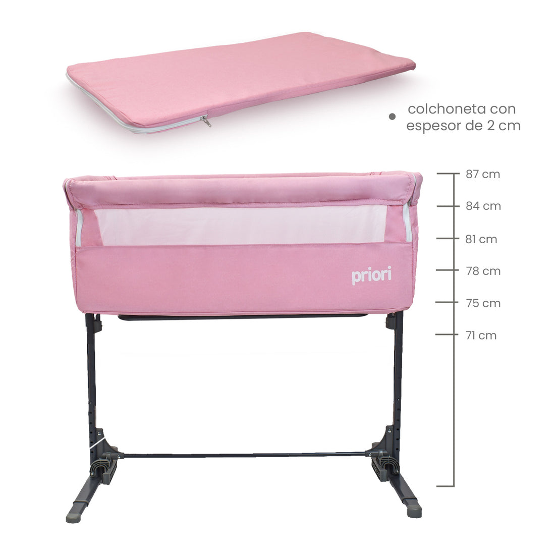 Combo Cuna Colecho Golf +Coche Paseador Park Rosa+ Pañalera Morral