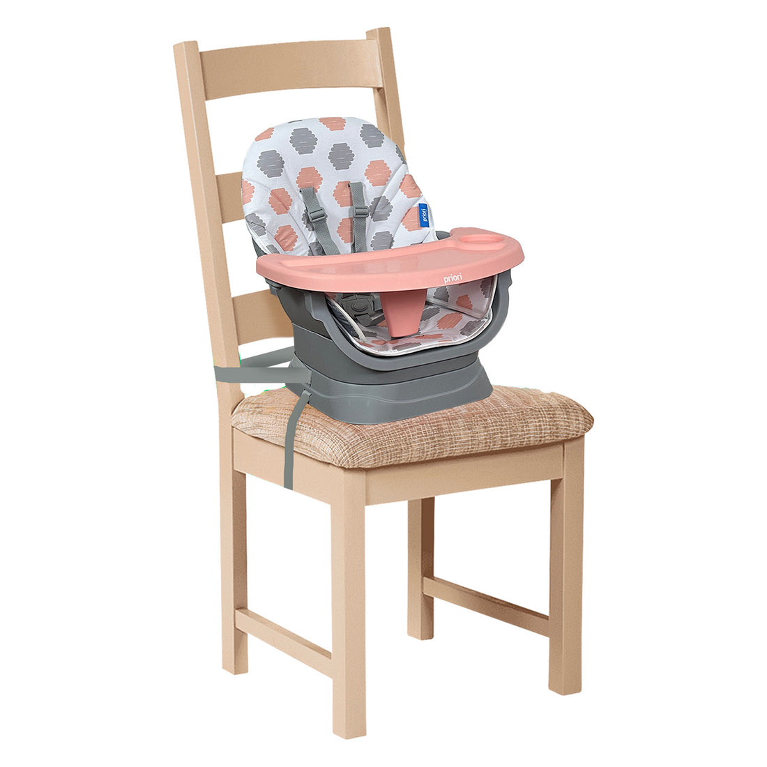 Silla Comedor bebé 12 en 1 con Giro 360 Yae de Priori Rosa