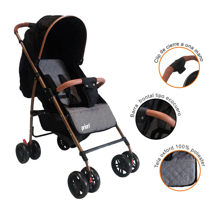 Coche Bebe Paseador Priori Park Negro