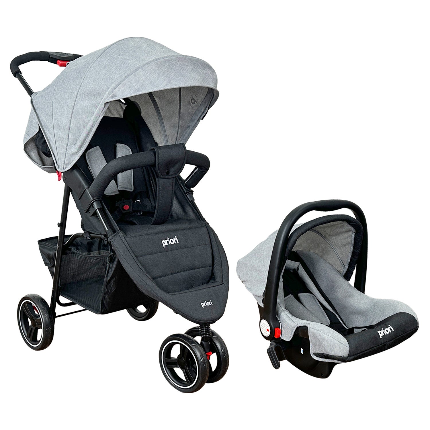Coche Bebe Priori Trento Ts Tres Ruedas Gris
