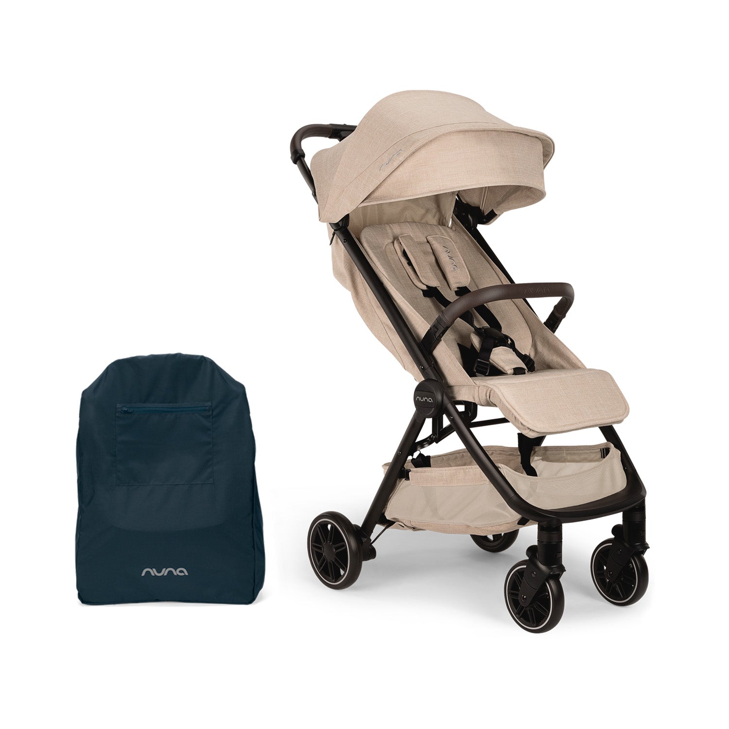 Coche Bebe Nuna Ultracompacto Para Avión TRVL Biscotti