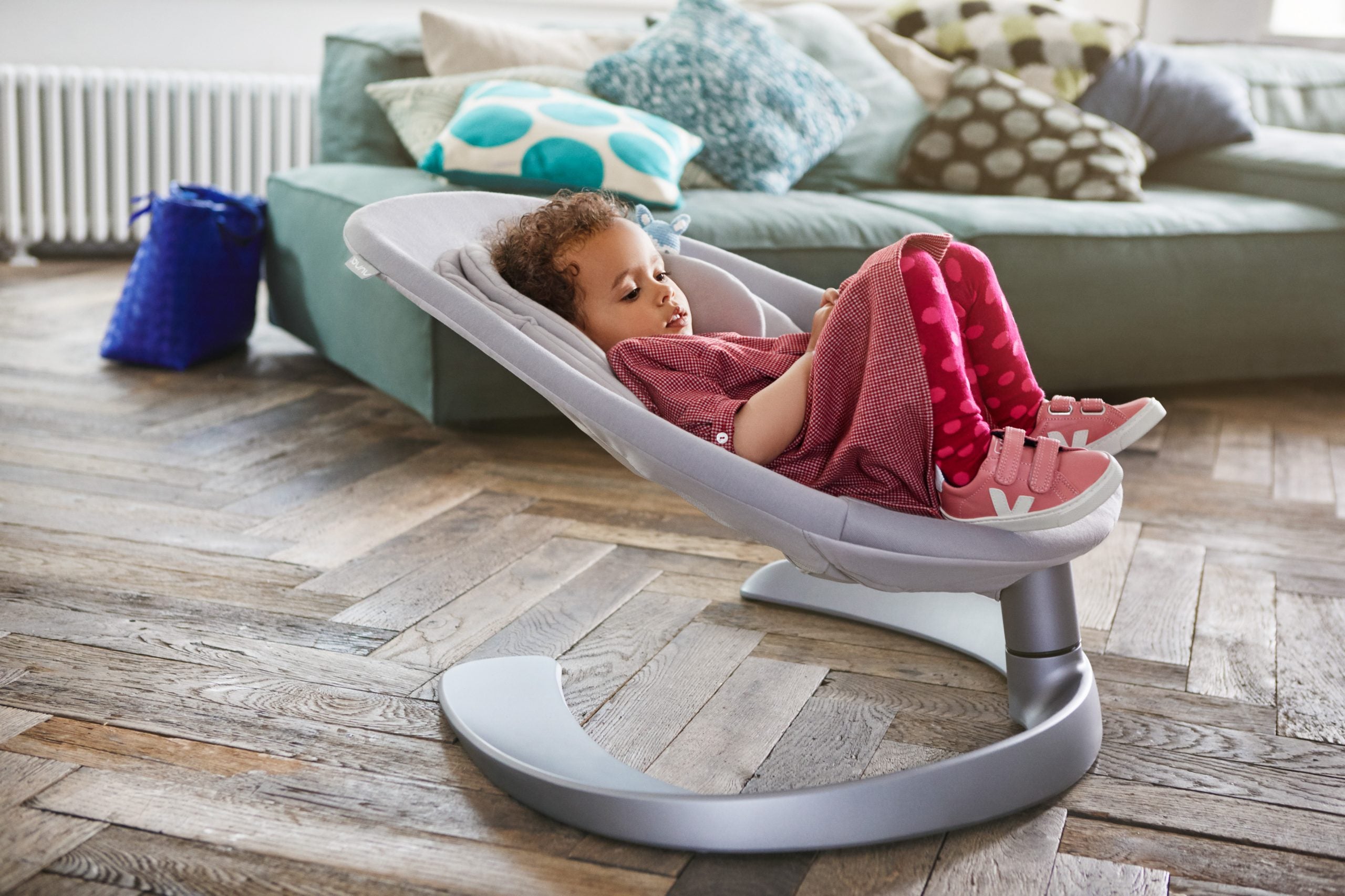 Silla Mecedora Bebe Nuna Leaf Grow Gris