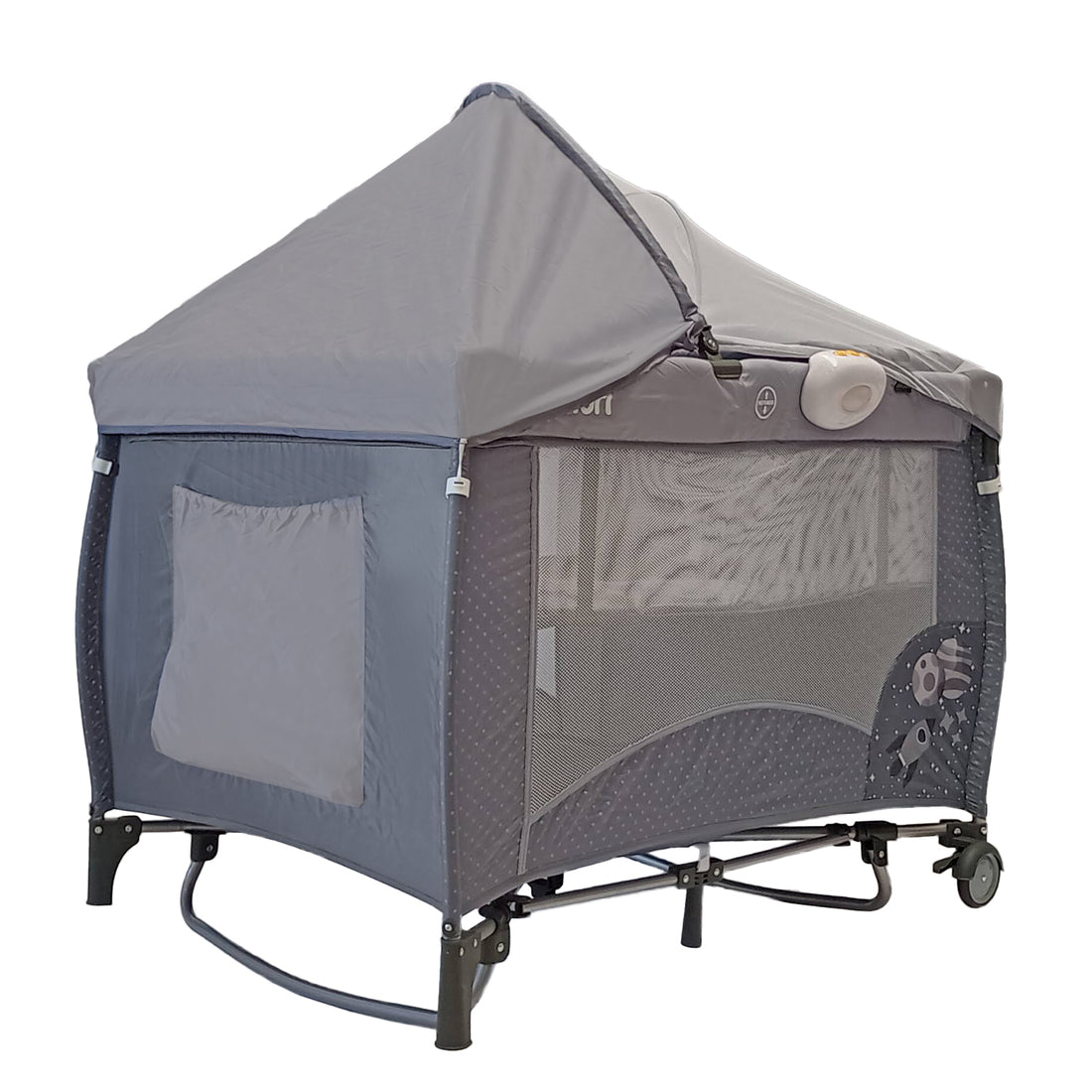 Corral Cuna Bebe Mecedora Priori Pcu8500 Gris